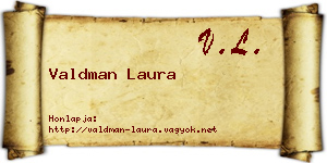 Valdman Laura névjegykártya